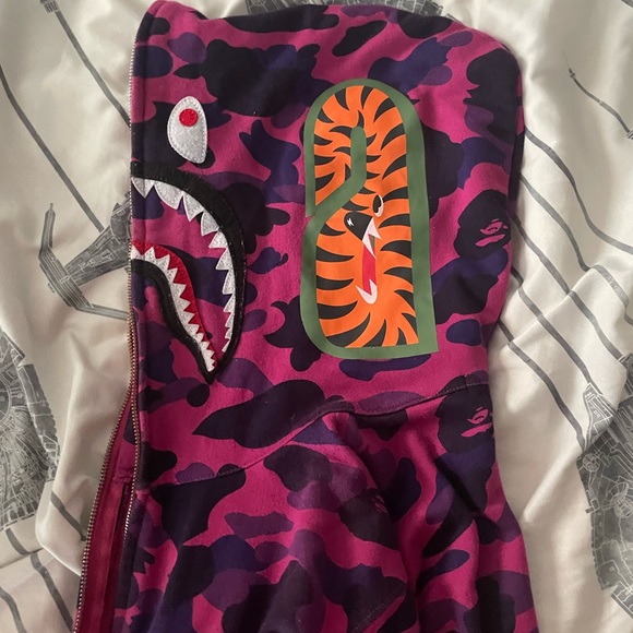Purple Bape Camo Shark Full Zip - Picture 7 of 8
